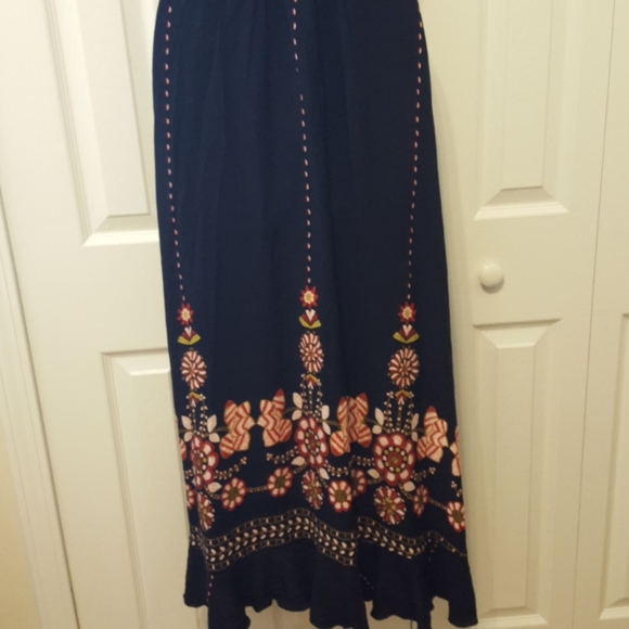 Faux wrap navy maxi M - Picture 7 of 10
